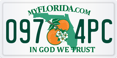 FL license plate 0974PC