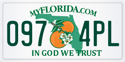 FL license plate 0974PL