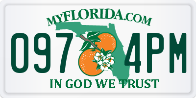 FL license plate 0974PM