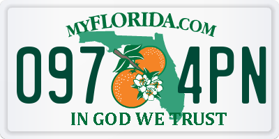 FL license plate 0974PN