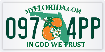 FL license plate 0974PP