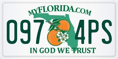 FL license plate 0974PS