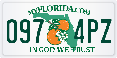 FL license plate 0974PZ