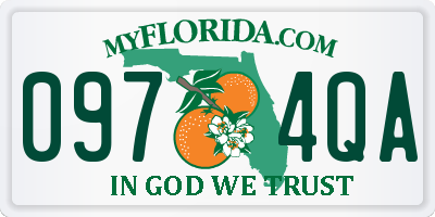 FL license plate 0974QA