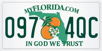 FL license plate 0974QC