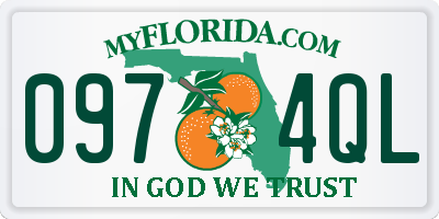 FL license plate 0974QL