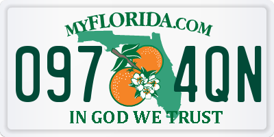 FL license plate 0974QN