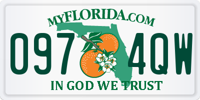 FL license plate 0974QW