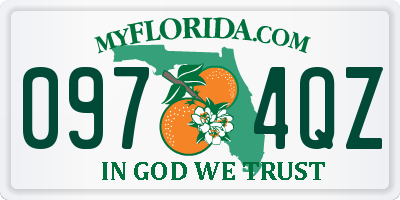 FL license plate 0974QZ