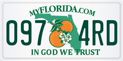 FL license plate 0974RD
