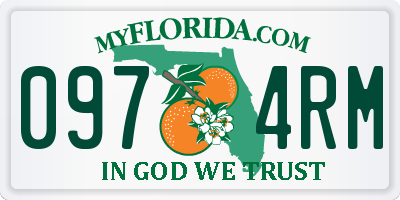 FL license plate 0974RM
