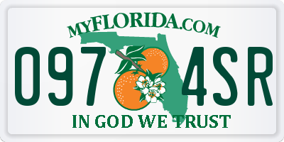 FL license plate 0974SR