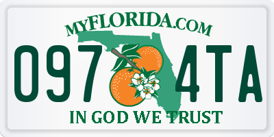 FL license plate 0974TA