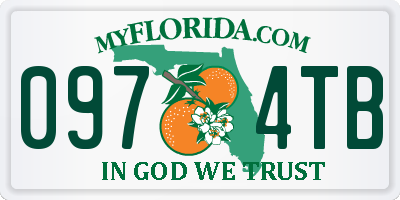 FL license plate 0974TB