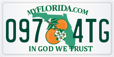 FL license plate 0974TG