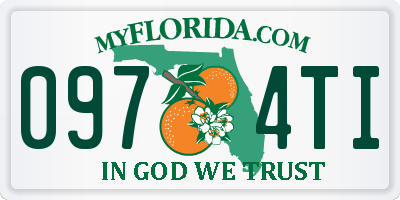 FL license plate 0974TI