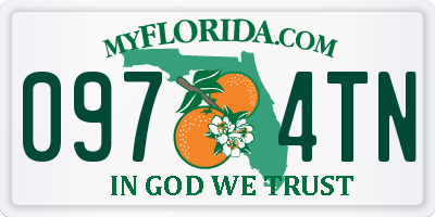 FL license plate 0974TN