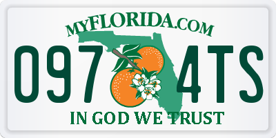 FL license plate 0974TS