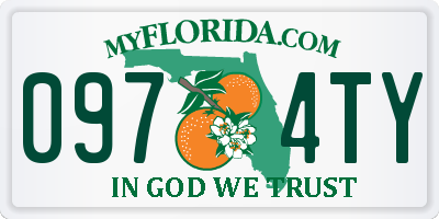 FL license plate 0974TY