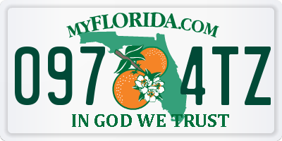 FL license plate 0974TZ