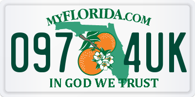 FL license plate 0974UK