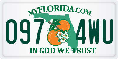 FL license plate 0974WU
