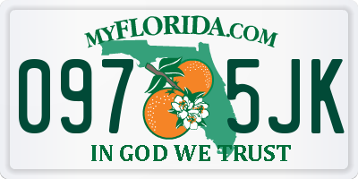 FL license plate 0975JK