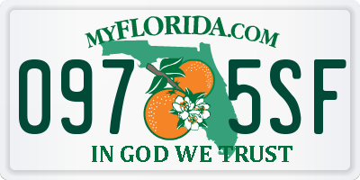 FL license plate 0975SF