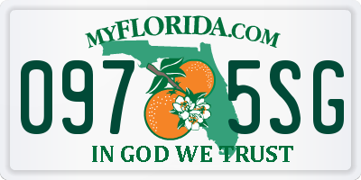 FL license plate 0975SG