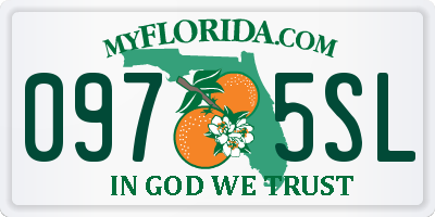 FL license plate 0975SL