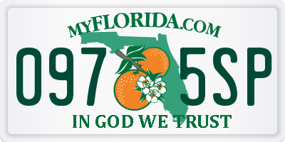 FL license plate 0975SP