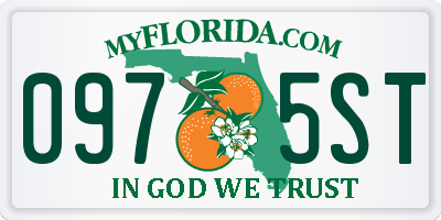 FL license plate 0975ST