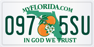 FL license plate 0975SU