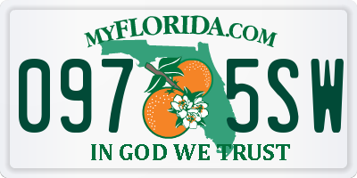 FL license plate 0975SW