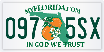 FL license plate 0975SX
