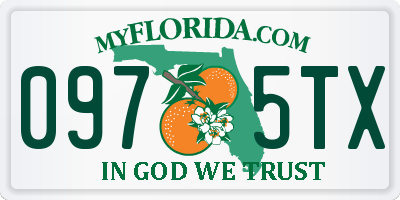 FL license plate 0975TX