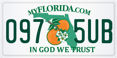 FL license plate 0975UB