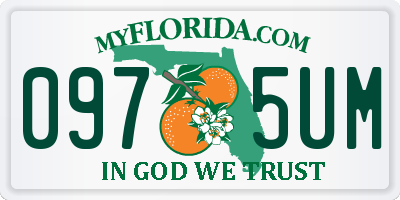 FL license plate 0975UM