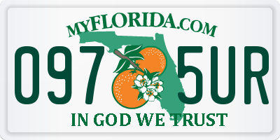 FL license plate 0975UR