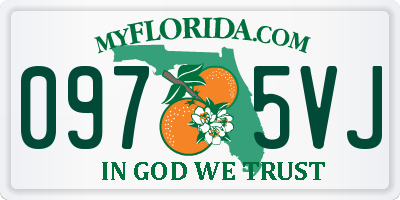 FL license plate 0975VJ