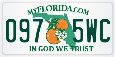 FL license plate 0975WC
