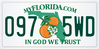 FL license plate 0975WD