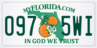 FL license plate 0975WI