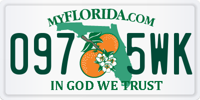 FL license plate 0975WK