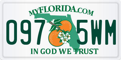FL license plate 0975WM