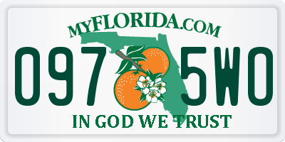 FL license plate 0975WO