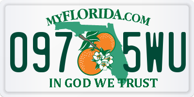 FL license plate 0975WU