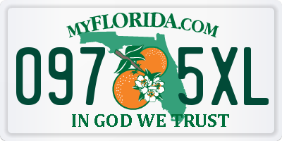 FL license plate 0975XL