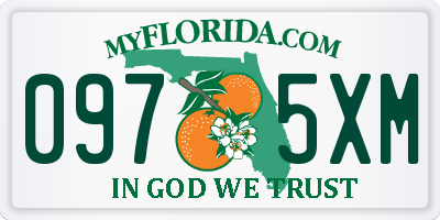 FL license plate 0975XM