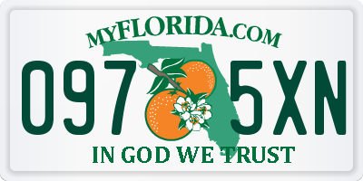 FL license plate 0975XN